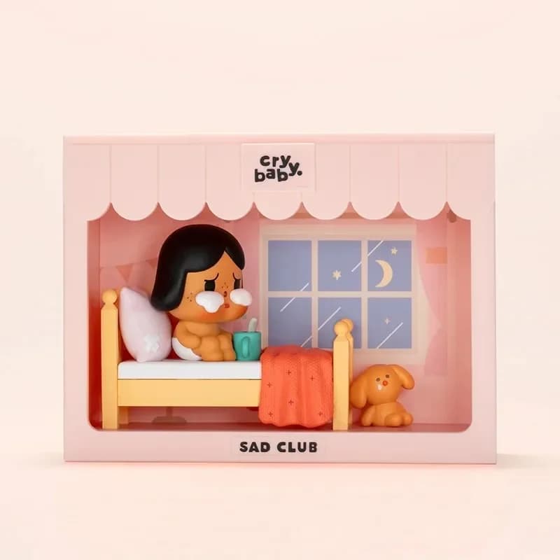 POP MART CRYBABY Sad Club Series Scatola cieca Scatola misteriosa Caixa Sorpresa Ragazze Anime Figure Modello carino Regalo di compleanno