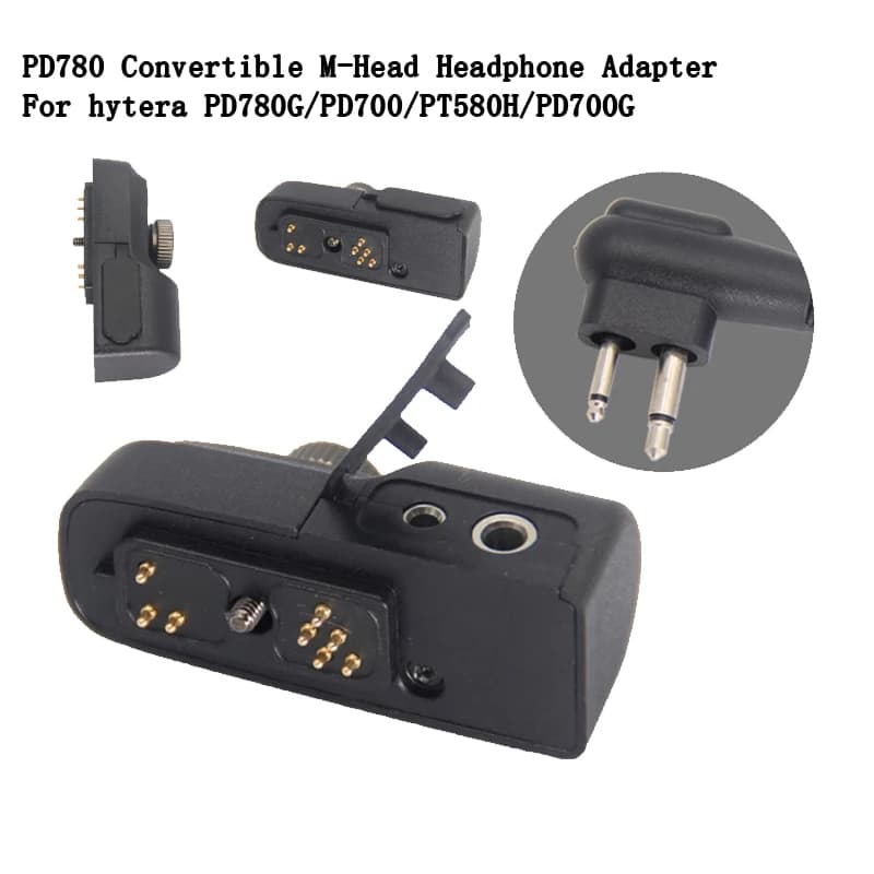 Connettore adattatore audio per Hytera PD700 PD780G PT580H PD705 PD785 PD782 PD702 PD706 PD786 PD790 Walkie Talkie Adattatore per cuffie