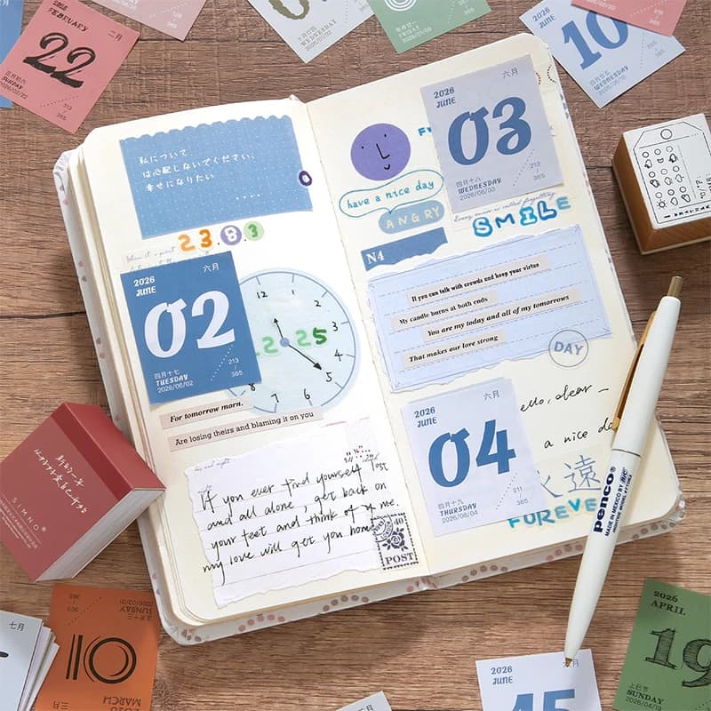 Nuovo Calendario Mini 2026, Agenda Giornaliera 365 Giorni, Calendario a Strappo per Ufficio, Scuola, Casa, Organizer da Scrivania, Regalo per Studenti
