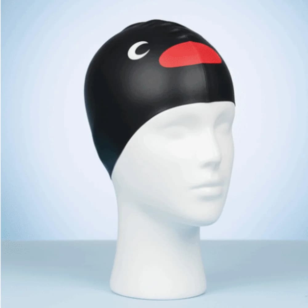 Elastic Penguin Swimming Cap Waterproof Enlarged Swimming Cap Comfortable No Pull Hair Silicone Swimming Cap Men Swim
