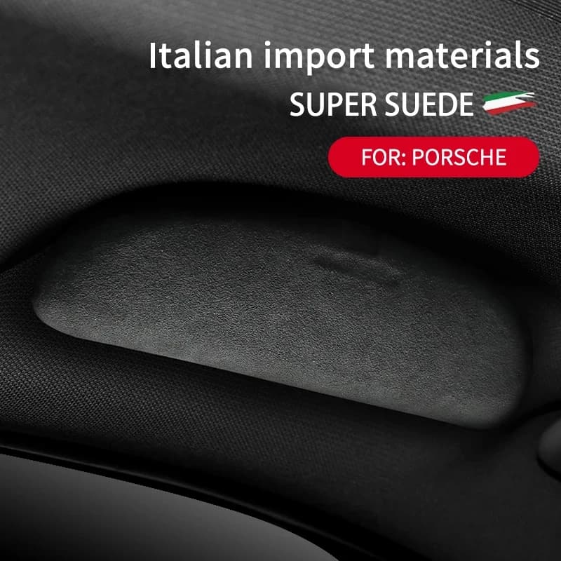 Super Suede Car Interior rimontato maniglia del tetto custodia per occhiali occhiali da sole scatola portaoggetti Organizer per Porsche Palamera Cayenne Macan