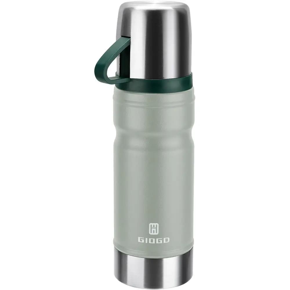 Vacuum Insulated Stainless Steel Water Bottle - 680ml/23oz, Double Walled for Hot or Cold Drinks (Light Gray)