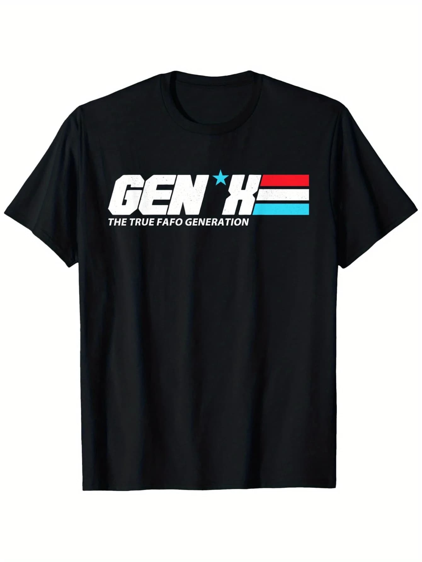 Men's T-shirt with print 'I'm a multitasker' - White text in bold characters on black fabric, short sleeves, crew neck