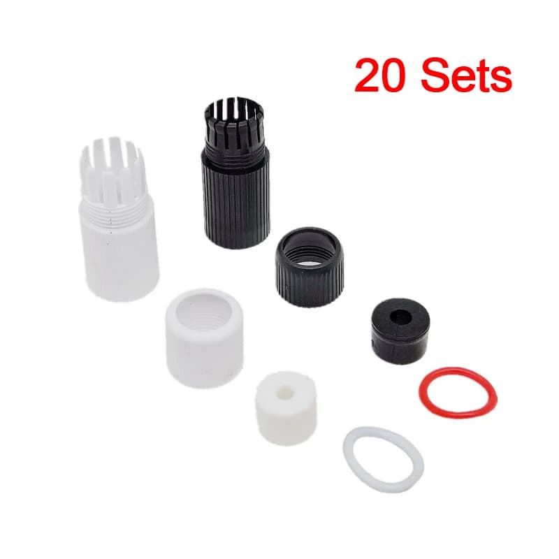 Waterproof 20-piece network cable cap Protective cover for RJ45 waterproof connector for outdoor IP network camera braiding cable