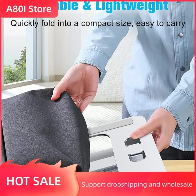 Supporto ergonomico per laptop A80I, supporto da scrivania regolabile in lega di alluminio per laptop