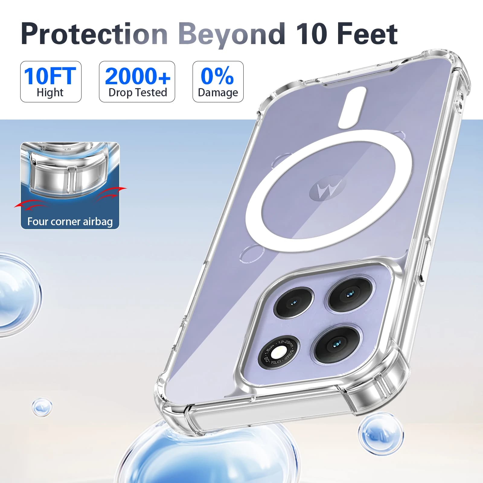 Silicone Shockproof Case For Motorola Moto Edge 70 60 50 Fusion Pro Stylu Neo 5G G86 Prower G85 G56 Magnetic Transparent Cover