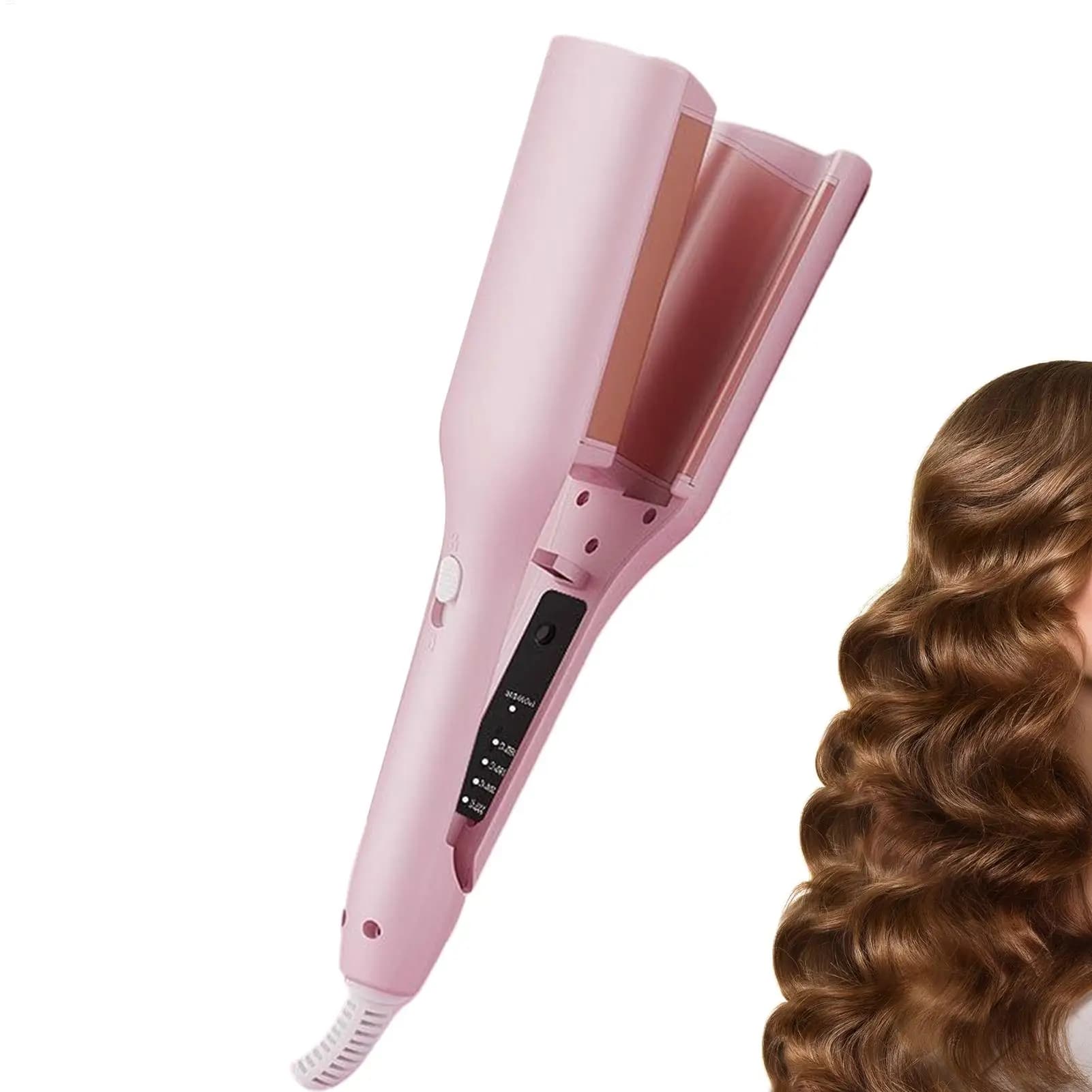 Electric hairdresser with iron curler negative ions for woman, hairdresser with adjustable temperature for home travel in salon
