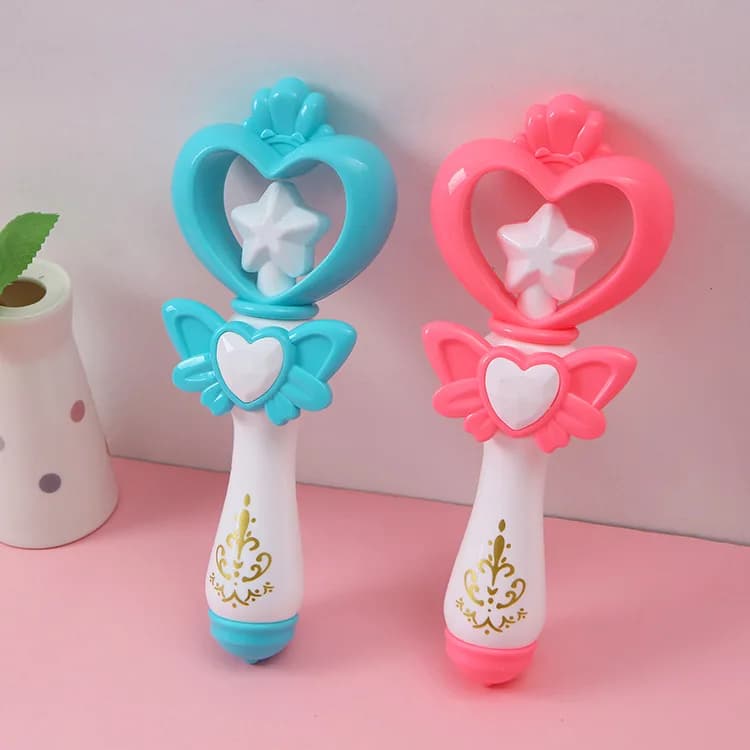 20cm Little Princess Mini Cute Little Magic Fairy Glitter Wand Magic Wand Girls Light Up Wand giochi di ruolo puntelli Light Up Toys