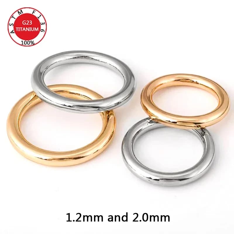 F136 Titanio Clicker 1.2mm e 2.0mm di Spessore Anello Al Naso Penetranti Trago Incernierato Segmento Cartilagine Orecchino A Spirale Setto Gioielli