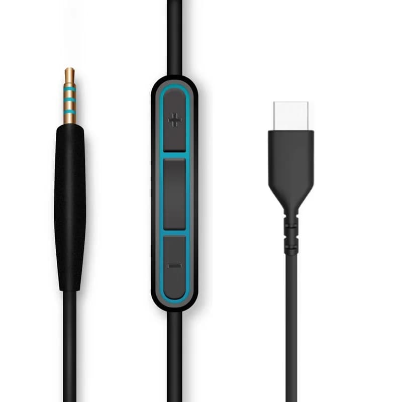 Cavo da USB C a 2,5 mm maschio per cavo per cuffie QC25/QC35/QC35II con controllo del microfono