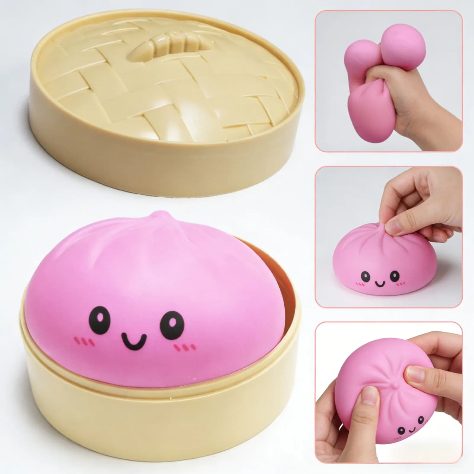Dumpling Squishies, Scatola Misteriosa con Dumpling Glitterati, Palline Antistress Colorate a Forma di Dumpling, Giocattoli Sensoriali, Articoli per Cesti di Pasqua