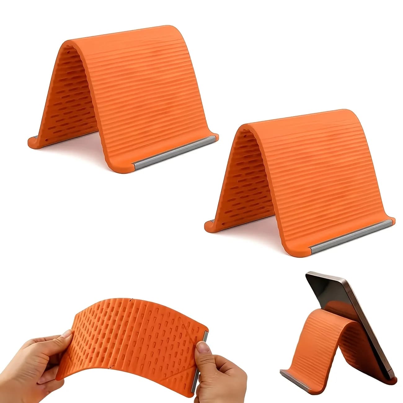Foldable Stand,Featuring Aluminum And Silicone Material for Flexible Support And Bending.Compatible with Phones, Tablet, Laptop