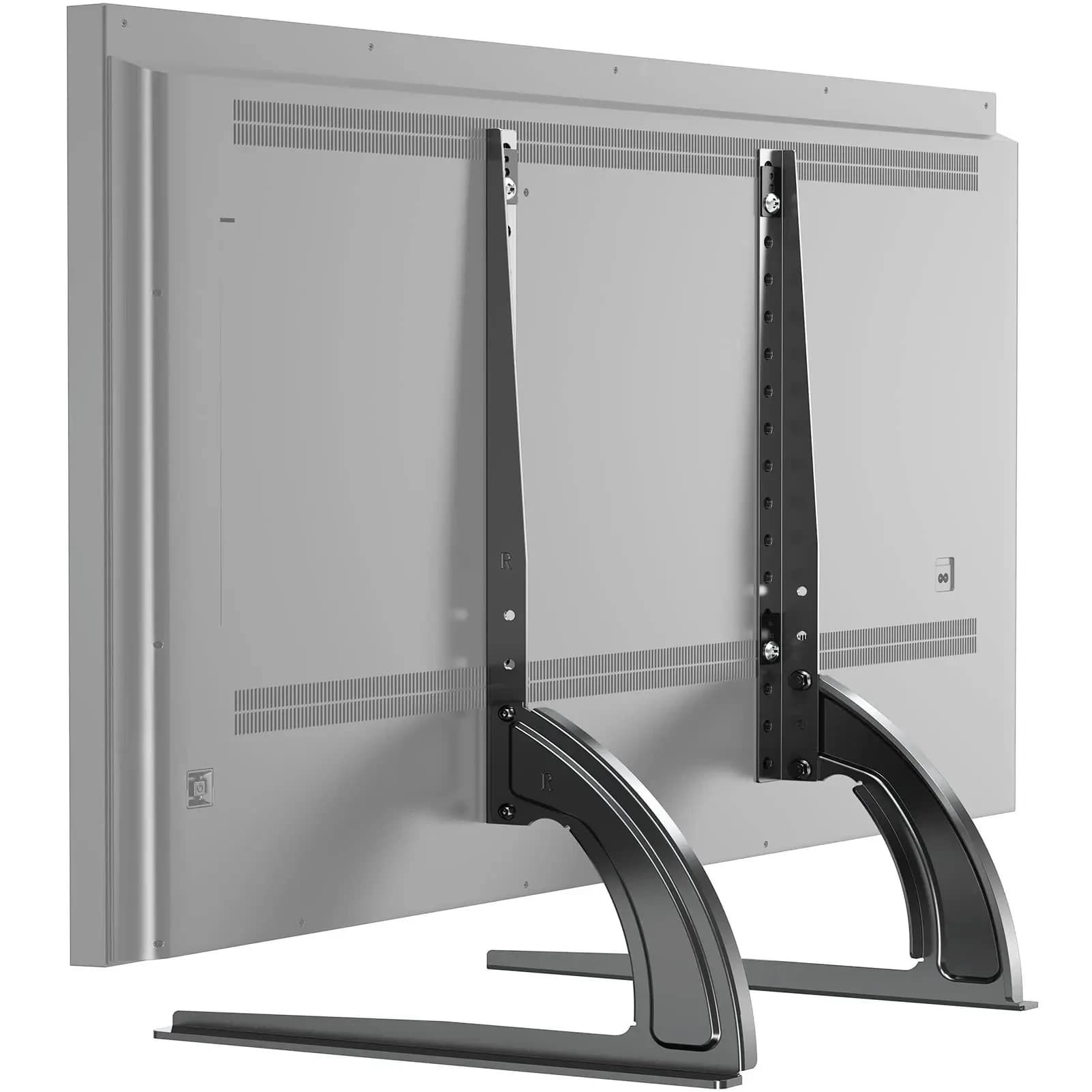 Supporto TV universale da tavolo per TV con schermo da 32 a 75 pollici, base TV Gambe TV regolabili in altezza a 3 livelli Max VESA 600x400mm