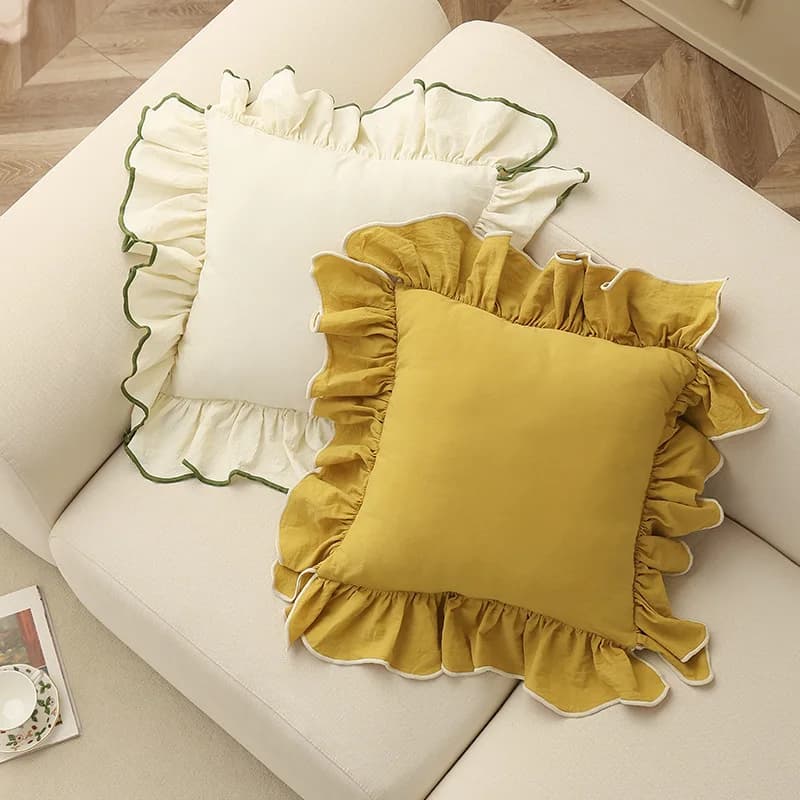 45 x4 5cm home decor cotton volant lining for pillow sofa lining for pillow decorative Beige pink princess pillow