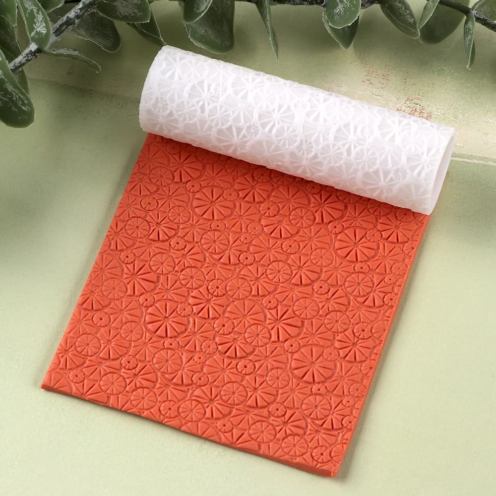 Rullo per Texture in Argilla Polimerica con Motivo a Limone, Rullo per Texture in Argilla Polimerica per Creazione di Gioielli, Decorazione Fai-da-Te per Orecchini