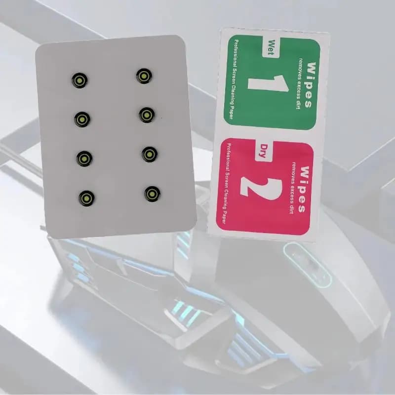 8 Pz/pacco 6mm FAI DA TE Anti-Slip Piedini Del Mouse In Vetro Pastiglie Adesivi Universali Per Il Mouse Da Gioco Migliorato Grip Accessori