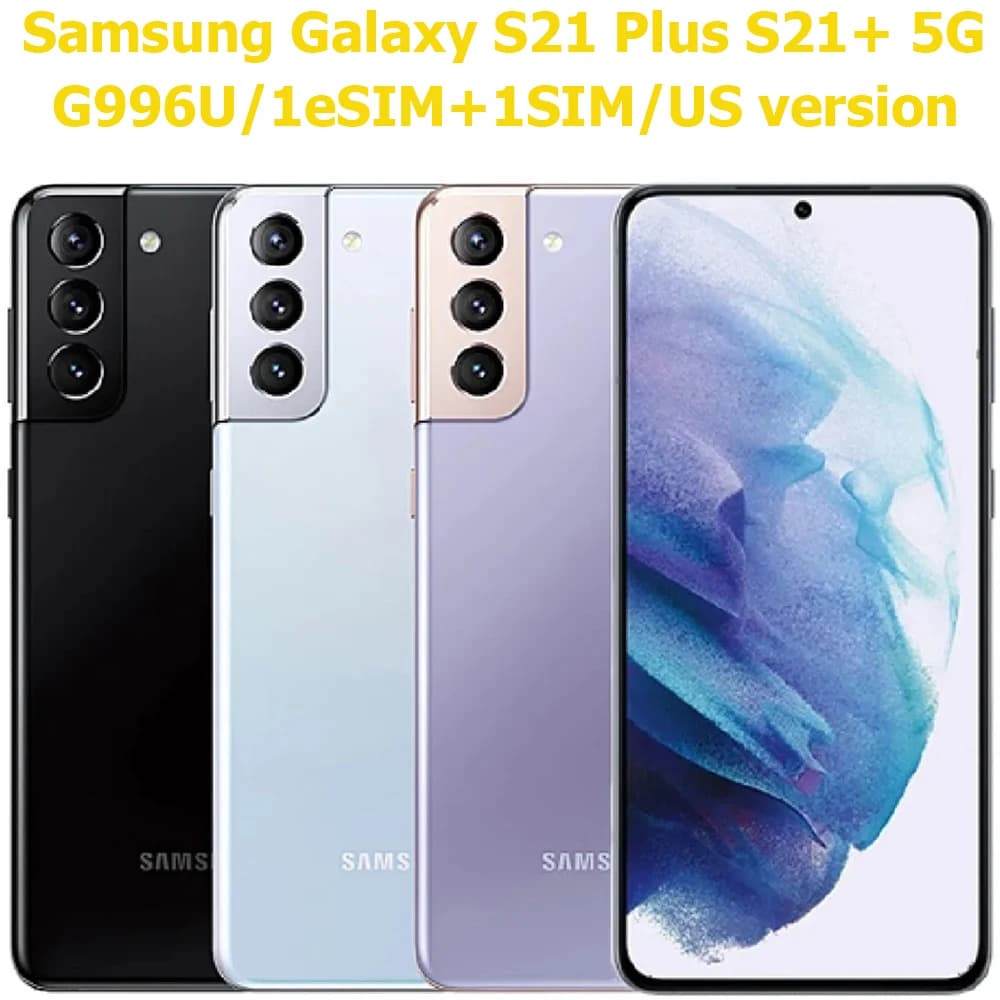 Samsung Galaxy S21 Plus S21 + 5G Smart Android Phone Smartphone Samsung da 6,7 pollici 4800mAh 25W 64MP NFC Versione USA SbloccareSnapdragon
