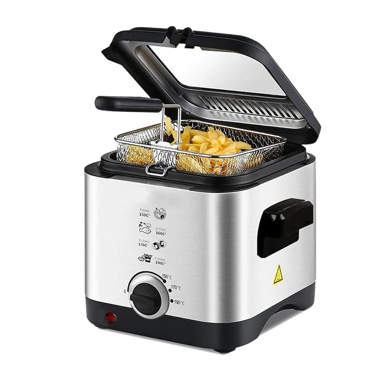 Mini 1.5L Electric Digital Smart Air Fryer Stainless Steel Oil-Free Deep Fryer PTFE house hold App-Controlled