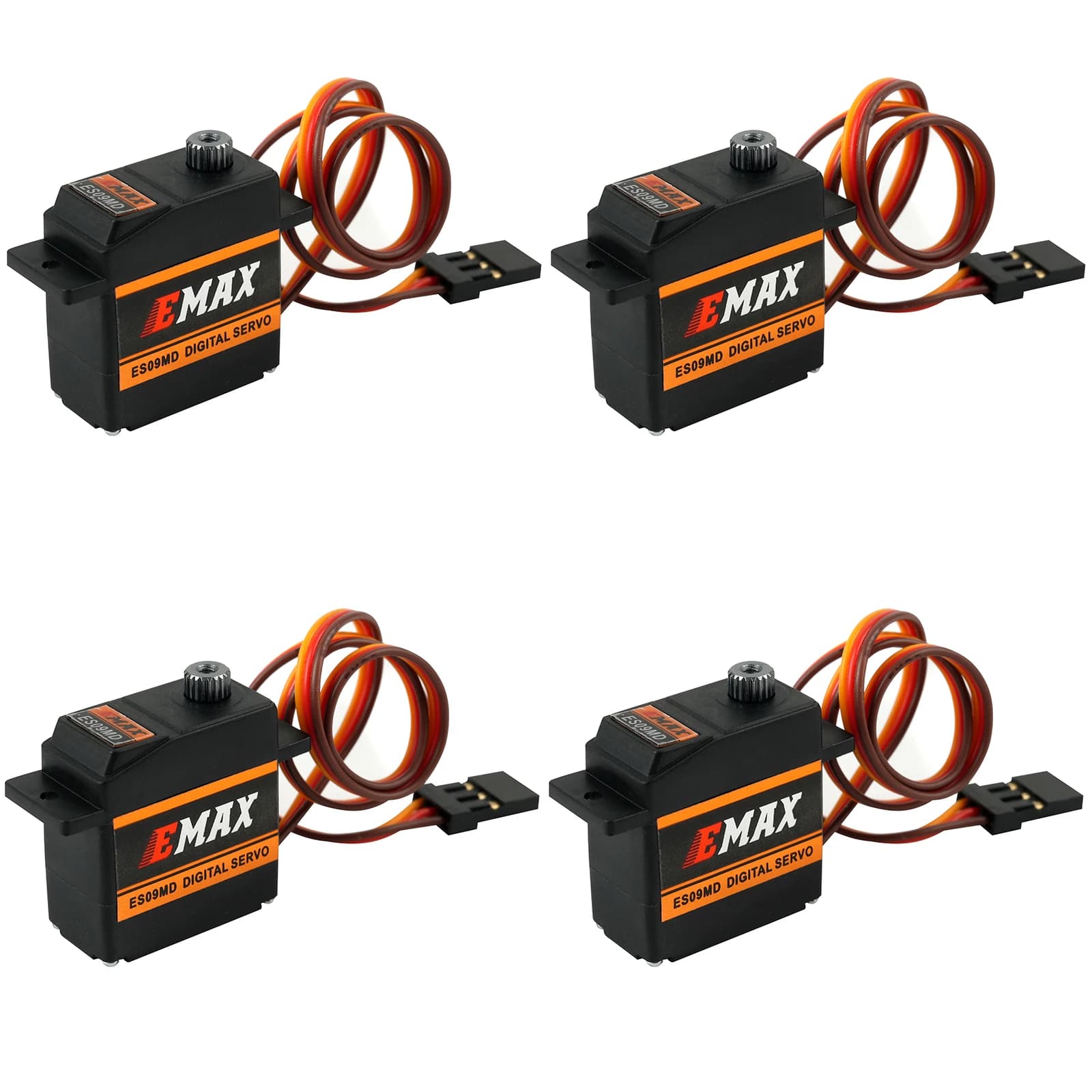 Servo Digitale in Metallo EMAX ES09MD (Doppio Cuscinetto) Specifico per Elicotteri 450 e Droni, 1/2/4 Pezzi