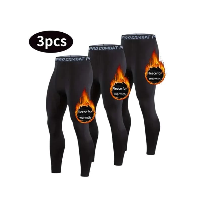 Leggings sportivi caldi e aderenti per autunno e inverno, unisex, pantaloni fitness a compressione ad asciugatura rapida.