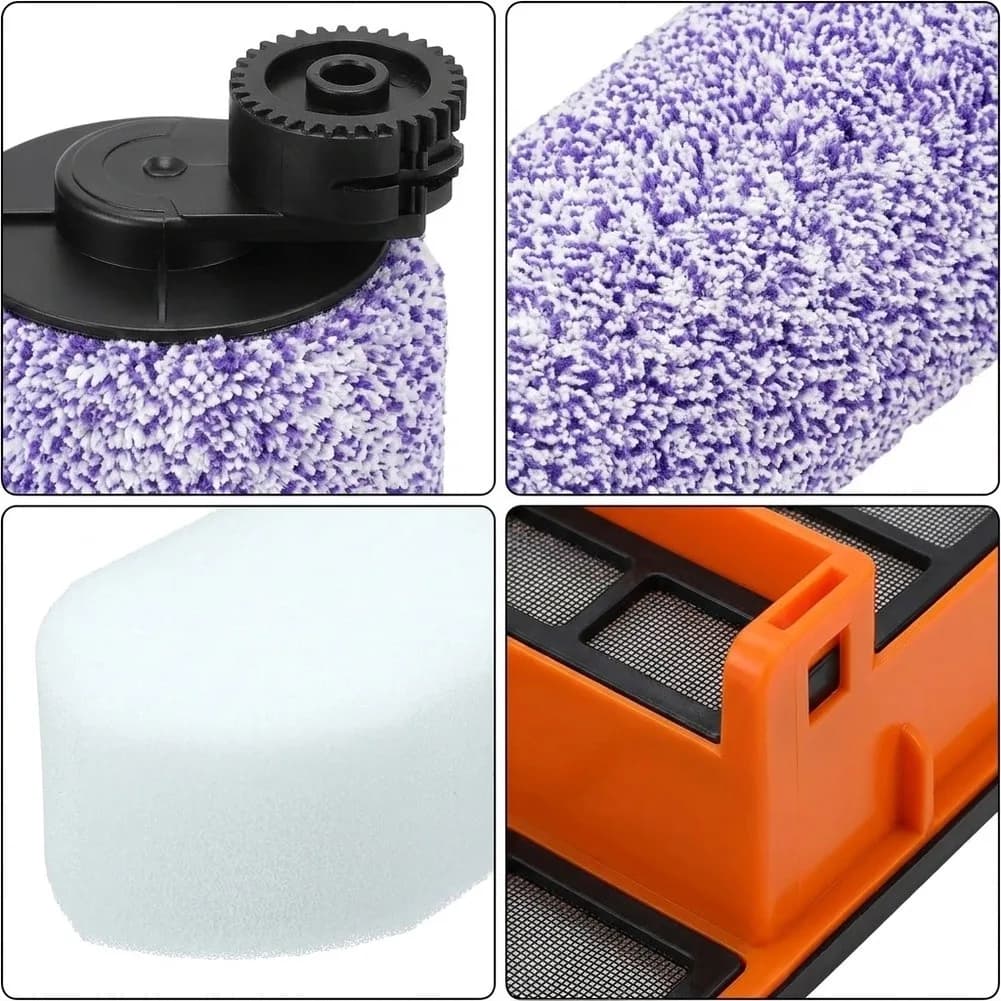 3 Brush Rollers 5 Foam Filters Replacement Kit For Shark WD101 WD201 AW261 Vacuum Cleaner Parts Accessories