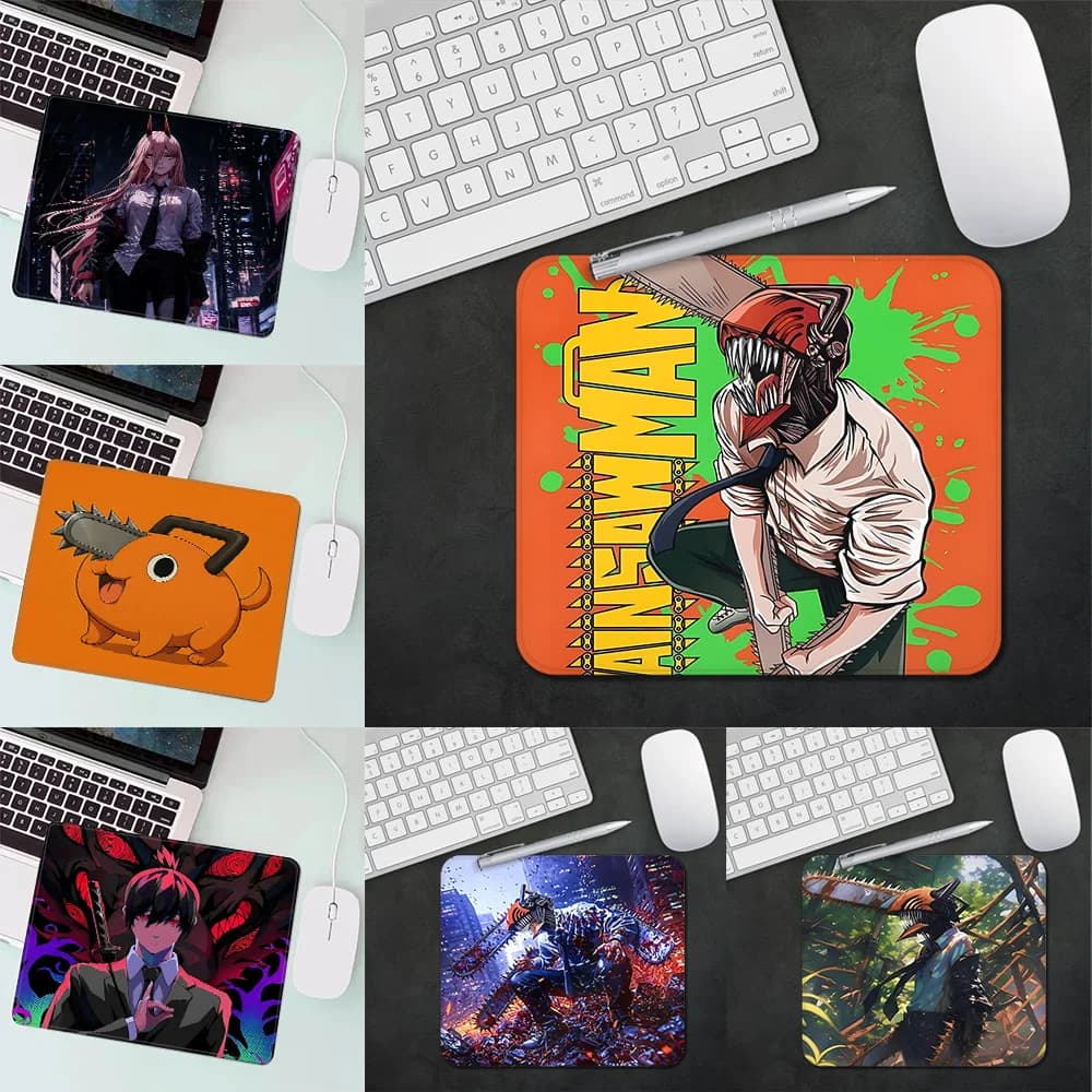 Anime ChainsawS Man XS game mouse pad, small mouse pad for PC, desktop decoration, office mouse mat, desk mat