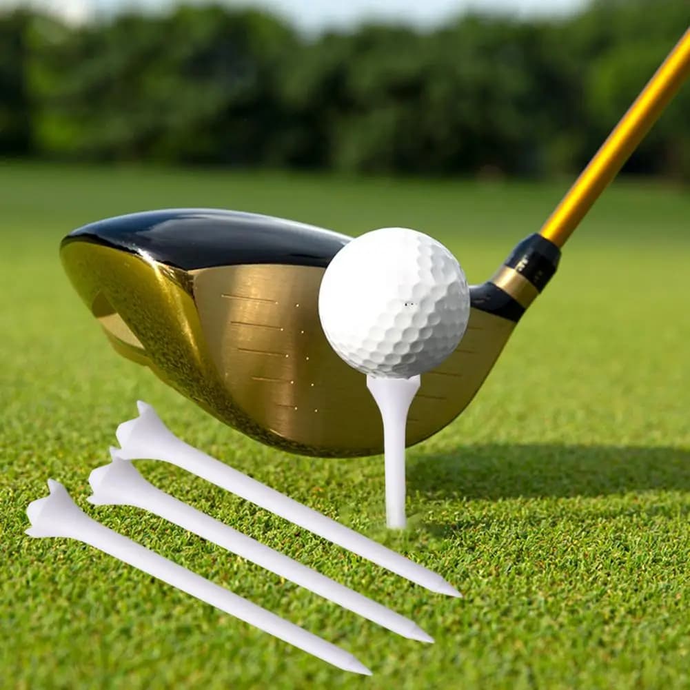 10 pz/set Golf Tees alta stabilità basso attrito riutilizzabile installazione semplice lunga plastica Golf Tees Training Aid