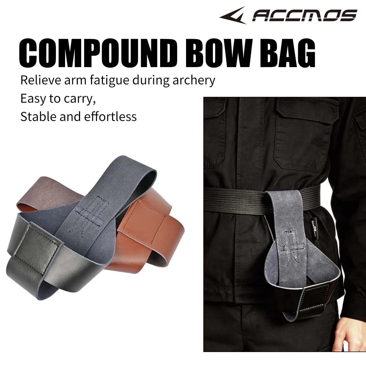 Supporto da Cintura per Arco Compound con Cinghia di Trasporto e Supporto per Arco, Attrezzatura per Pratica di Tiro