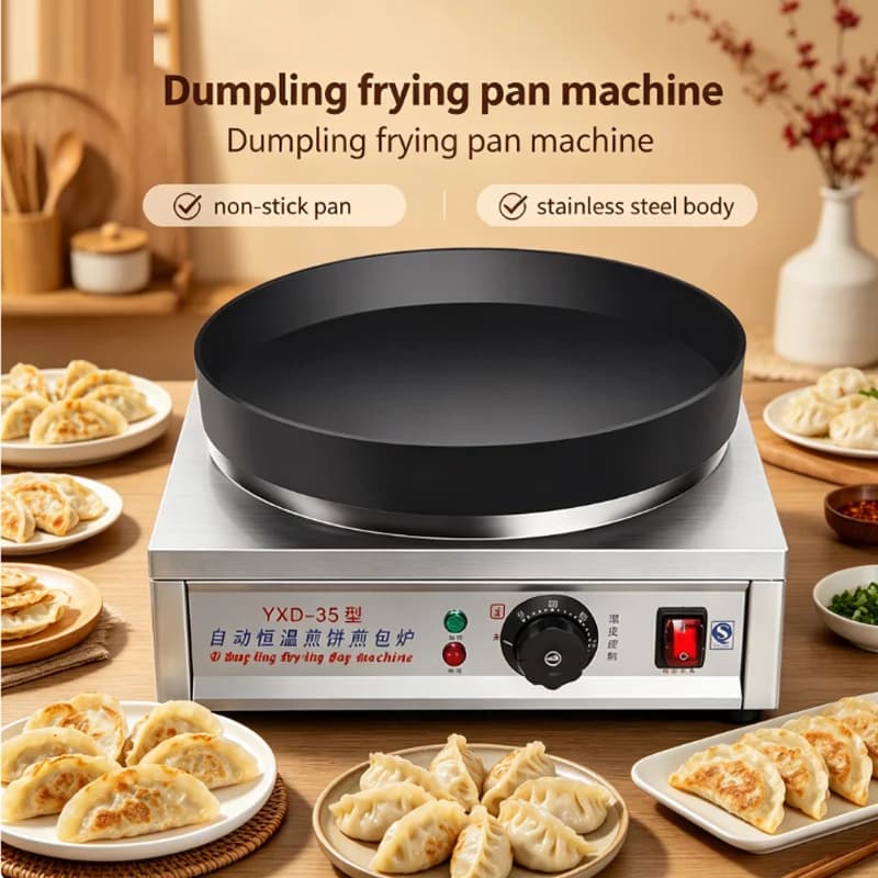 Macchina Automatica CNC per Cuocere Gyoza, Padella Elettrica per Ravioli, Friggitrice e Griglia per Cottura e Frittura