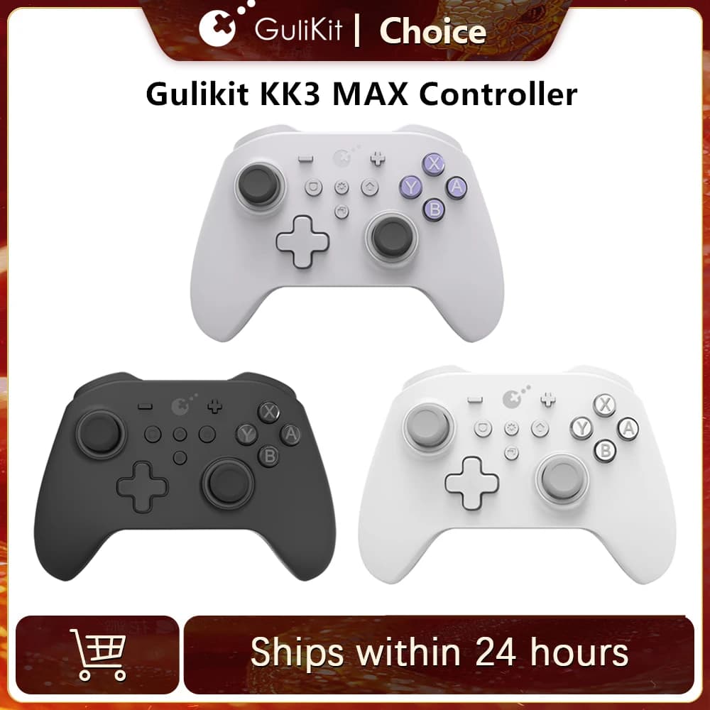 GuliKit KK3 MAX Controller NS39 KingKong 3 Gamepad with joystick and Hall Effect Trigger for Windows Nintendo Switch Android iOS