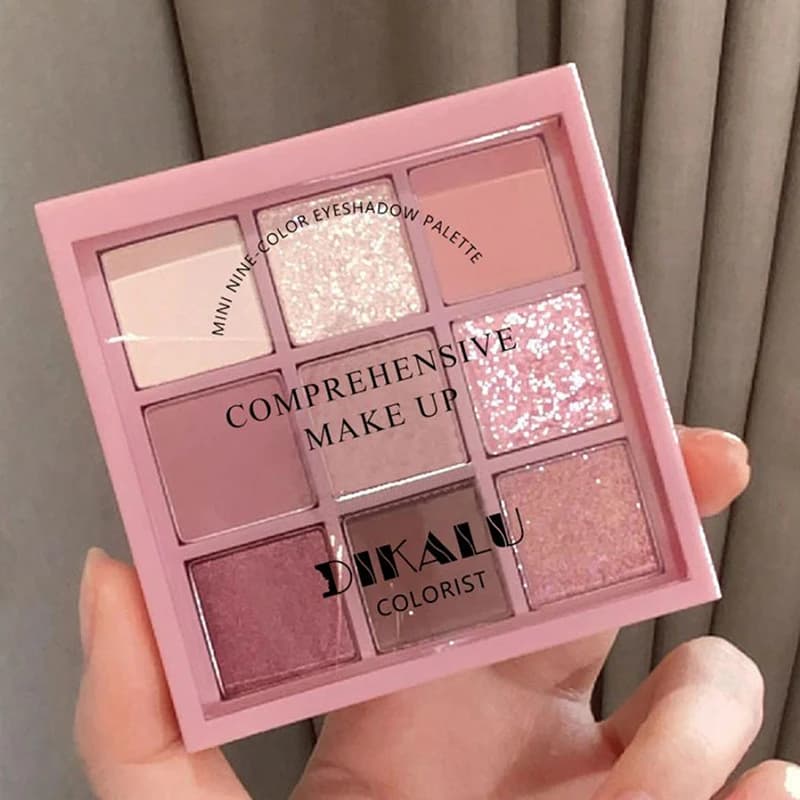New shade palette DIKALU spring/summer Oh Rosy Nine Palace Grid Auto Focus Low Saturation Smoke Powder Rose Plate