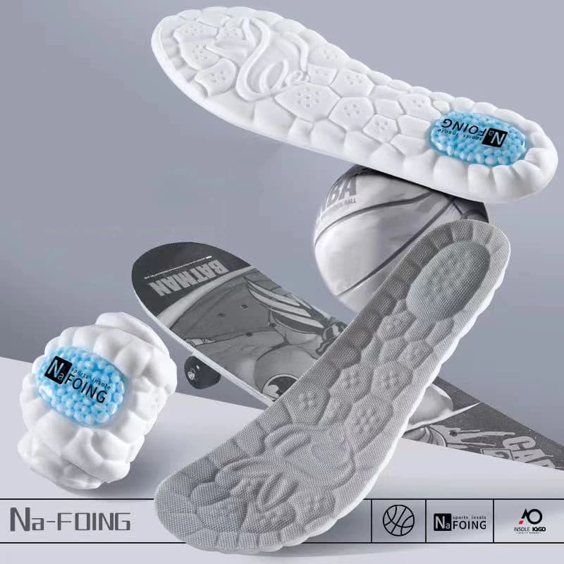 1Pair Sports Insoles for Shoes Soft Comfortable Breathable Shock-Absorbing Cushion for Men Women Insole Foot Care Support Pads