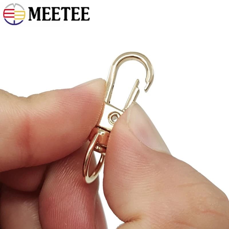 10 pz 8mm fibbie in metallo per borsa tracolla portachiavi moschettone girevole chiusura a moschettone collare per animali gancio fibbia accessori hardware fai da te