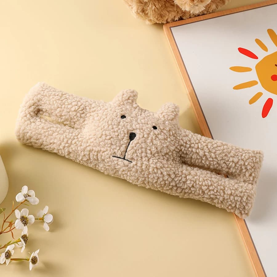 Cartoon White Rabbit Brown Bear Plush Doll Door Stop Children's Room Anti Pinch Hand Door Card Creative Protective Door Stop