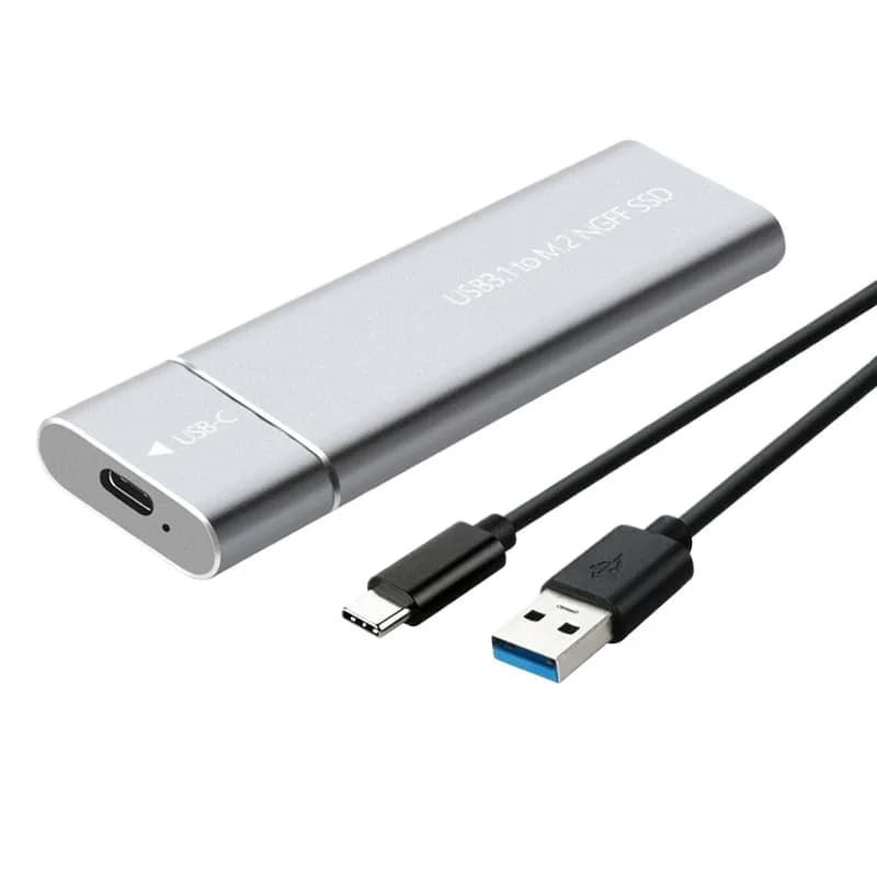 USB3.1 M.2 SSD Enclosure Mobile Case Supports NGFF Protocol to Type-C Solid Metal External Hard Disk Case Laptop Phone SSD