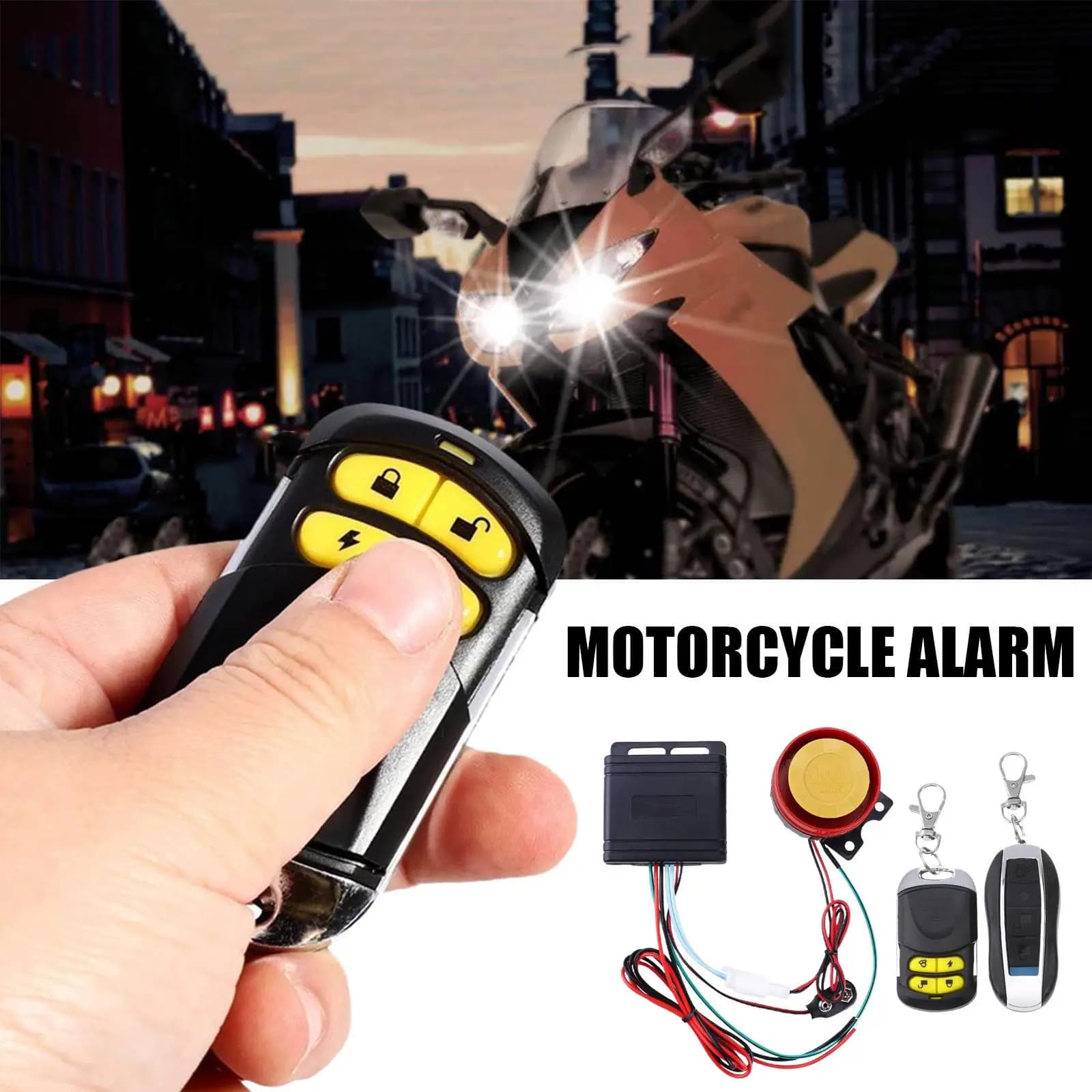 12V auto sirena ad alta potenza sistema di allarme moto telecomando allarme bici allarme antifurto ad alta potenza impermeabile per moto