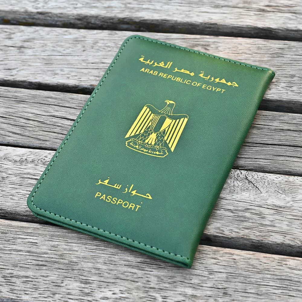 Copertina per passaporto della Repubblica araba dell'Egypzia Copertina per passaporto da viaggio Egitto per porta passaporto personalizzato