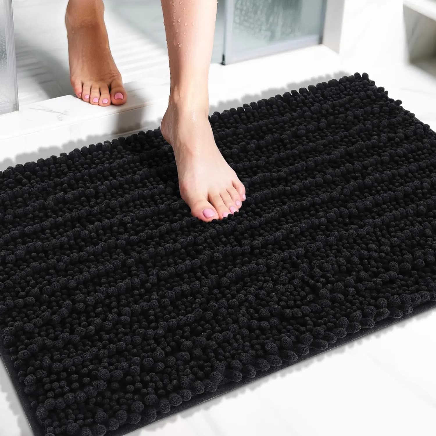 32x20 Washable Bath Mat - Ultra Soft and Absorbent Swim Bath Mat, Fast Drying Shaggy Mat