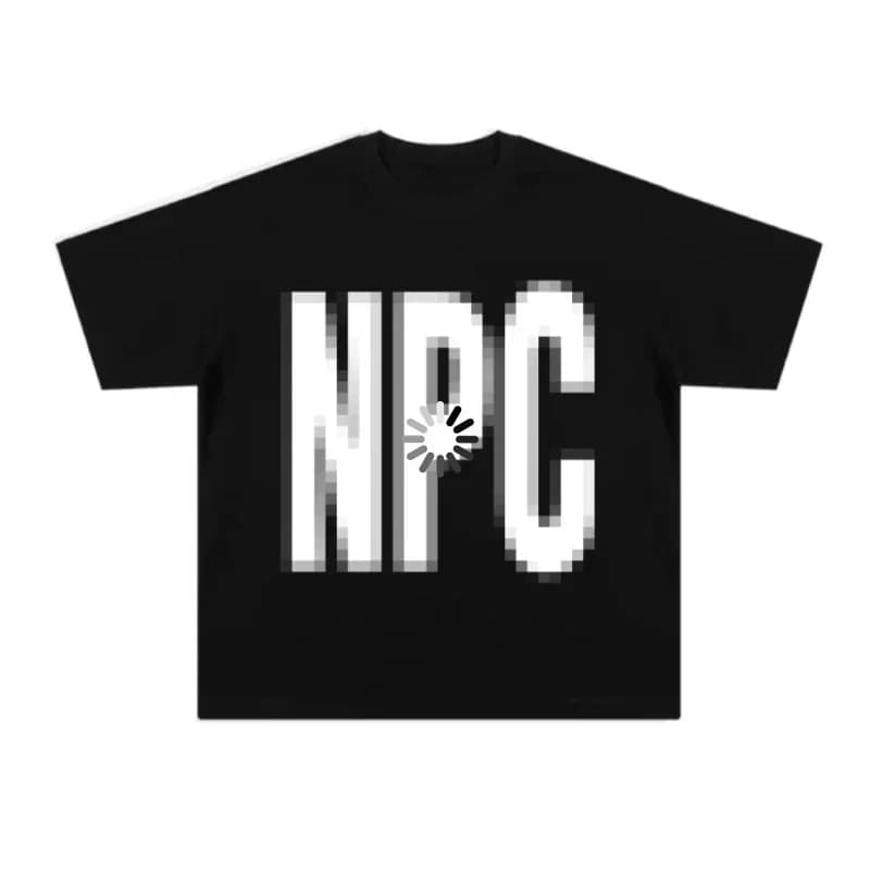 Lettere stampate creative Abito NPC T-shirt da donna a maniche corte di mezza estate Donna Casual Divertimento Coppia allentata T-shirt Magliette grafiche