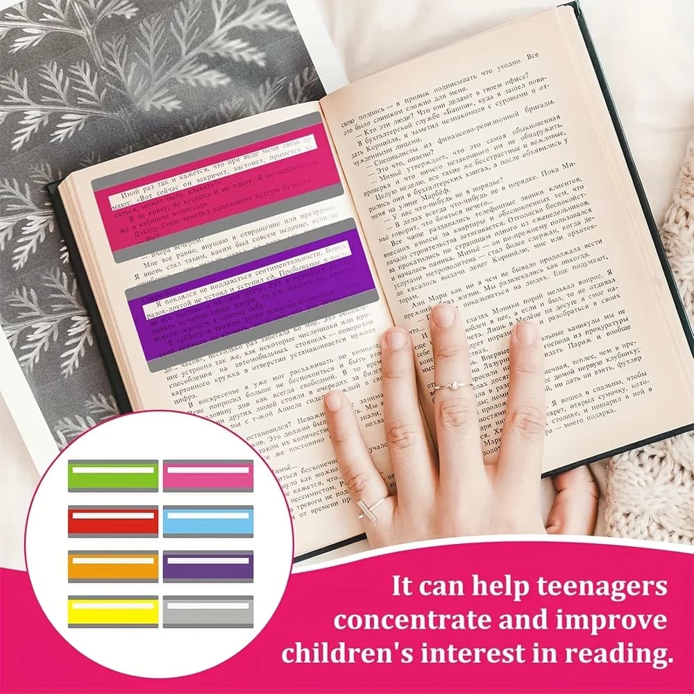 2 pezzi guida di lettura strisce evidenziatore sovrapposizioni colorate segnalibro strisce di lettura per studenti insegnanti dislessia persone materiale scolastico