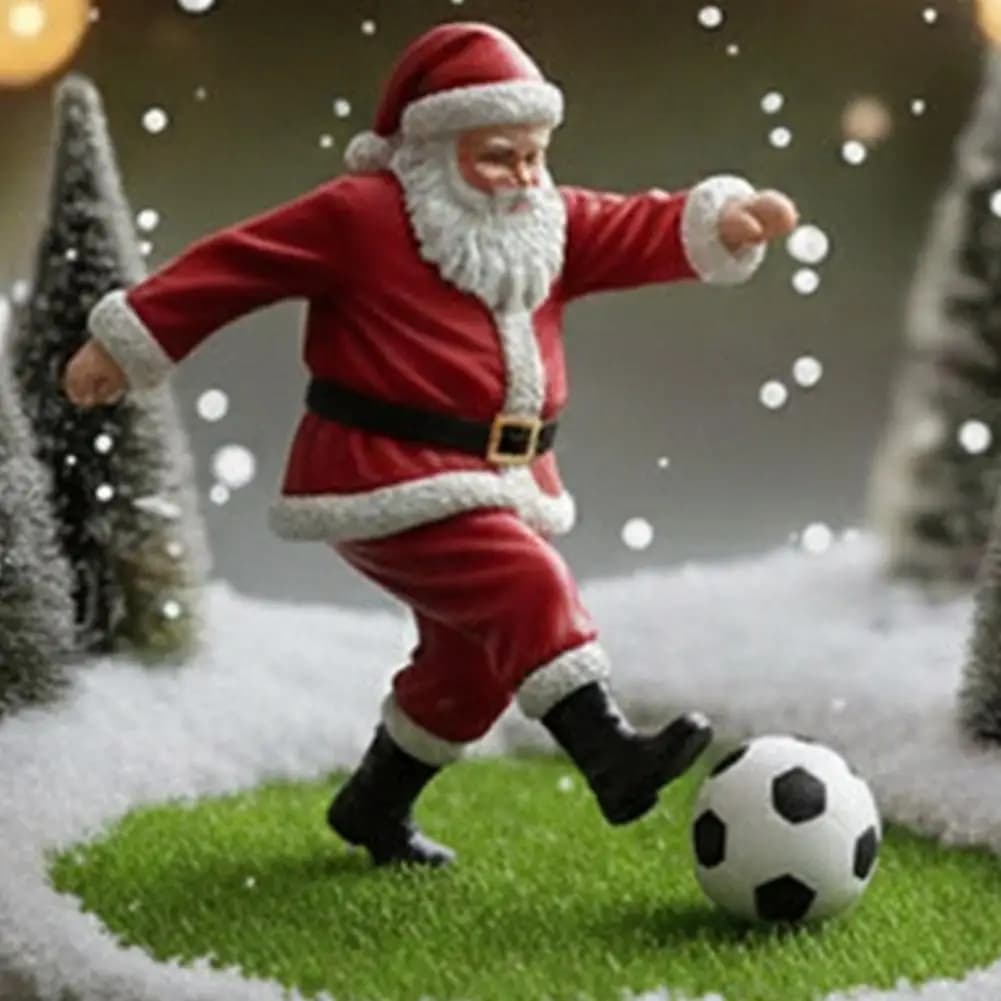 Natale Babbo Natale Decorazione da appendere Palla trasparente che gioca Tennis Golf Calcio Basket Badminton Babbo Natale Albero da appendere Orna
