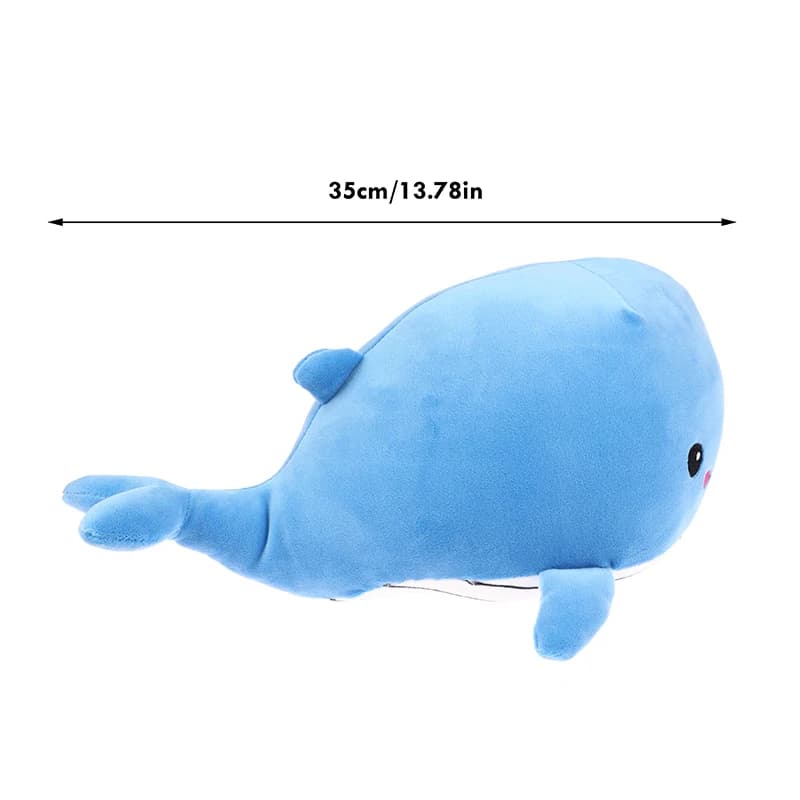 35CM Cartoon Whale Plush Toy Soft Plush Stuffed Dolphin Doll Cushion Pillow Home Decor Kid Gift