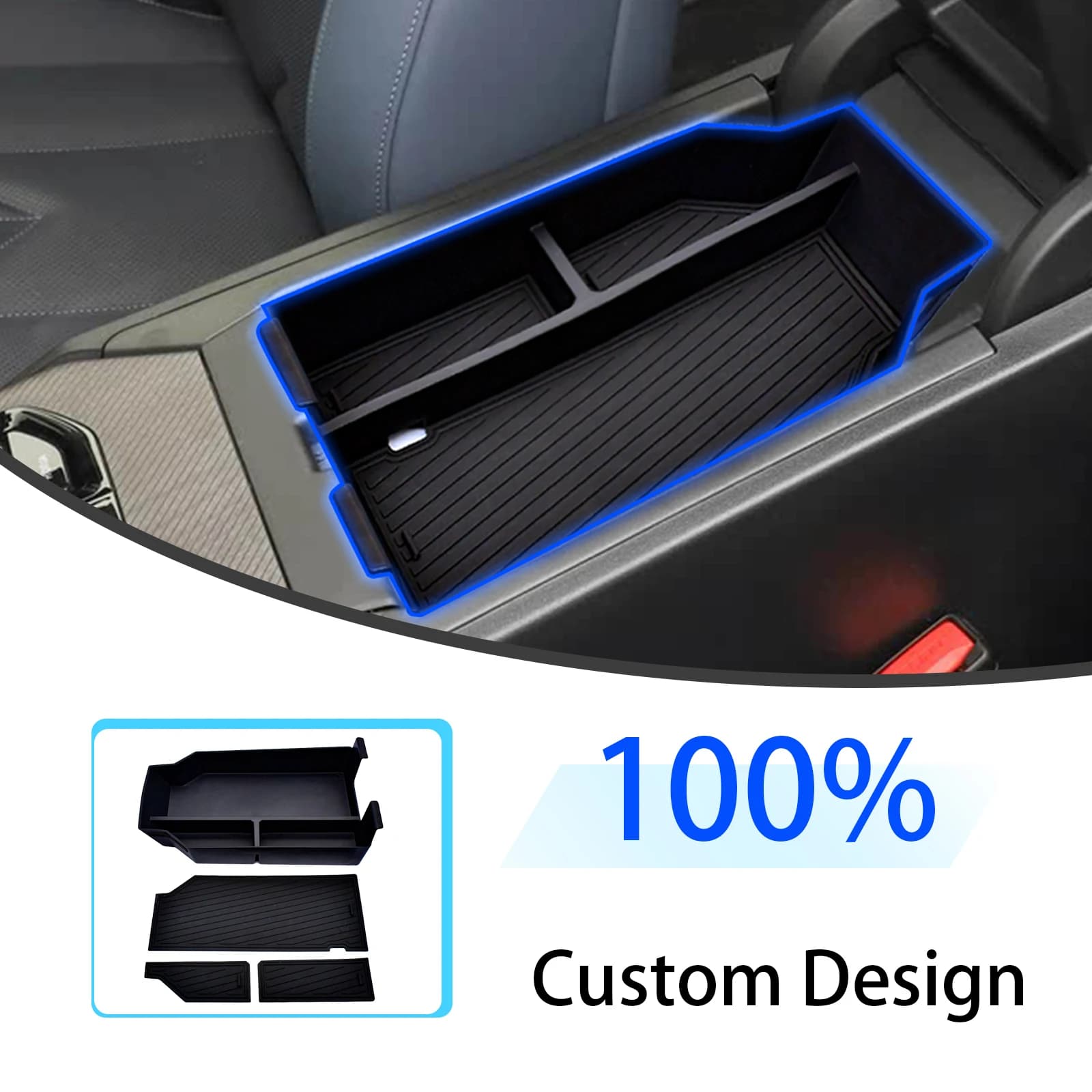 Vassoio organizer per console centrale per BMW X3 G45 (30 xDrive/M50 xDrive) Scatola portaoggetti per bracciolo per auto in plastica ABS Accessori interni per auto