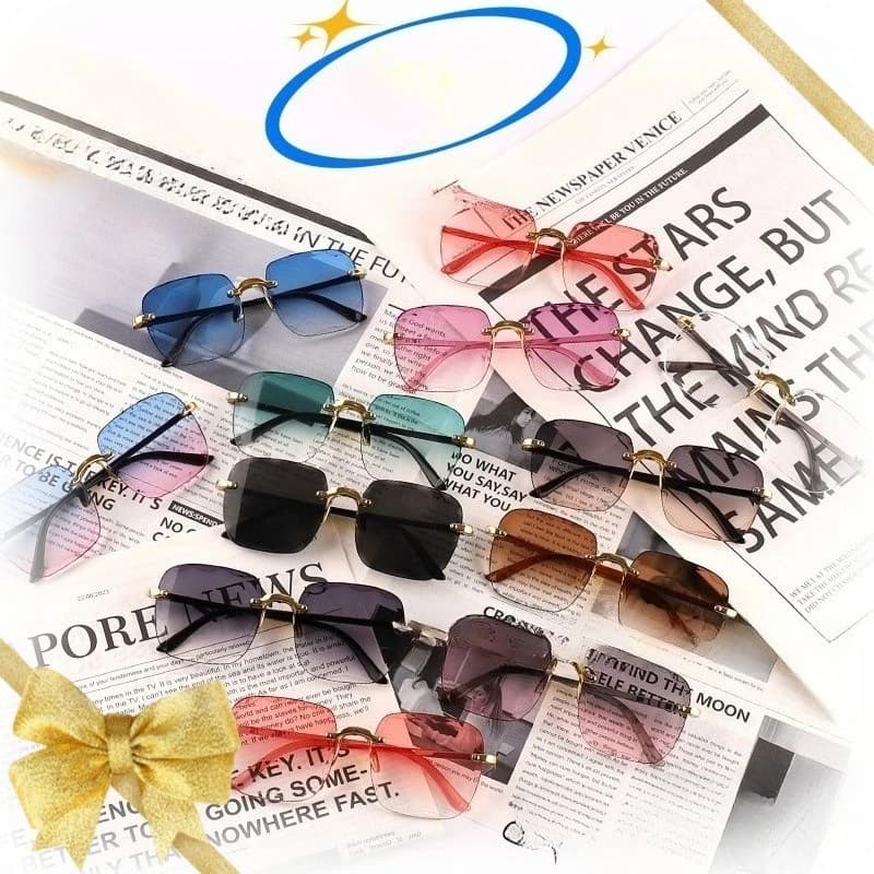 Occhiali da sole senza montatura Donna Designer di lusso Occhiali estivi Occhiali da vista Uomo UV400 Shades Sport all'aria aperta Ciclismo Equitazione Occhiali da sci