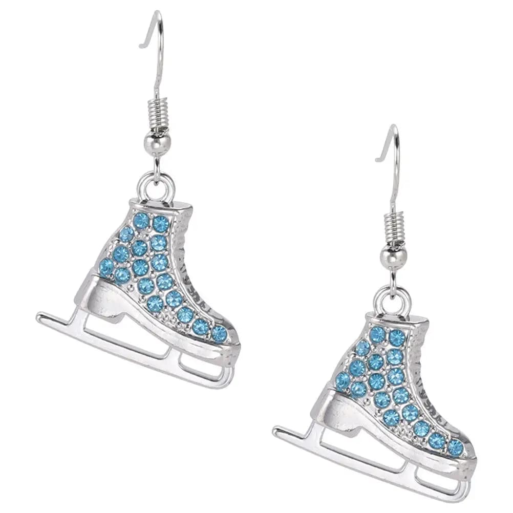 1 Paio di Orecchini Pendenti da Pattinaggio con Strass, Gioielli Sportivi Leggeri, Accessori per Pattinaggio su Ghiaccio per Donne, per Festival e Uso Quotidiano