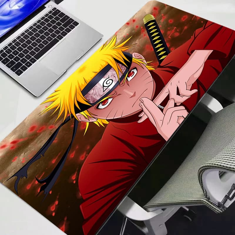 Tappetino per mouse Naruto Professional eSports Game Players Speed Lock Edge Tappetino per tastiera in gomma per giochi da tavolo Anime