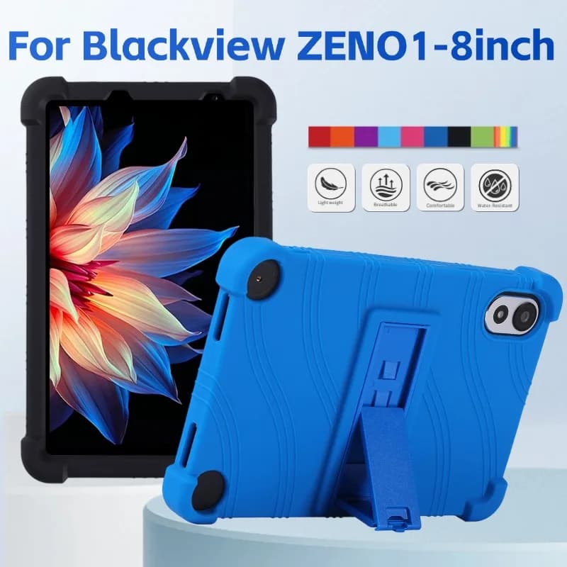 Per Blackview ZENO 1 Custodia per bambini 8 "Tablet PC Protezione per cavalletto Airbag antiurto Custodia morbida in silicone