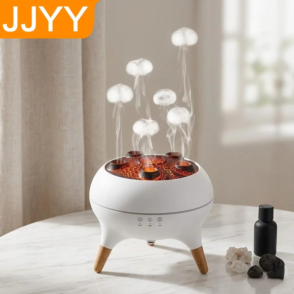 Diffusore di Oli Essenziali, Umidificatore Aromaterapico a Ultrasuoni, Luce Notturna LED a 7 Colori, Spegnimento Automatico per Casa, Camera da Letto, Ufficio