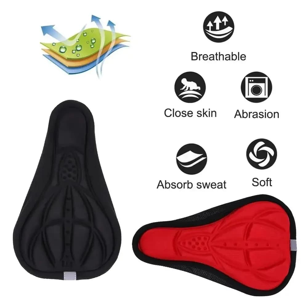 2025 Bicycle Saddle Soft Cycling 3D MTB Mountain Bike Thickness Pad Breathable Bearing for Outdoor Bike Accessories