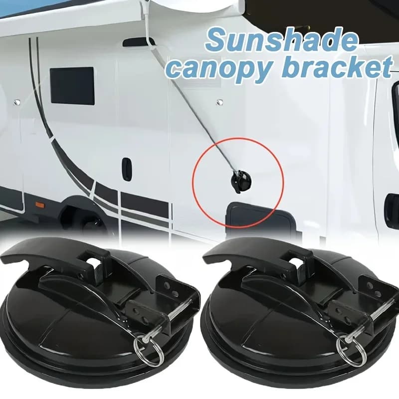 1/2 pz Ganci a ventosa per tendalino da viaggio, camper, tenda parasole, gancio di bloccaggio nero, accessori da campeggio